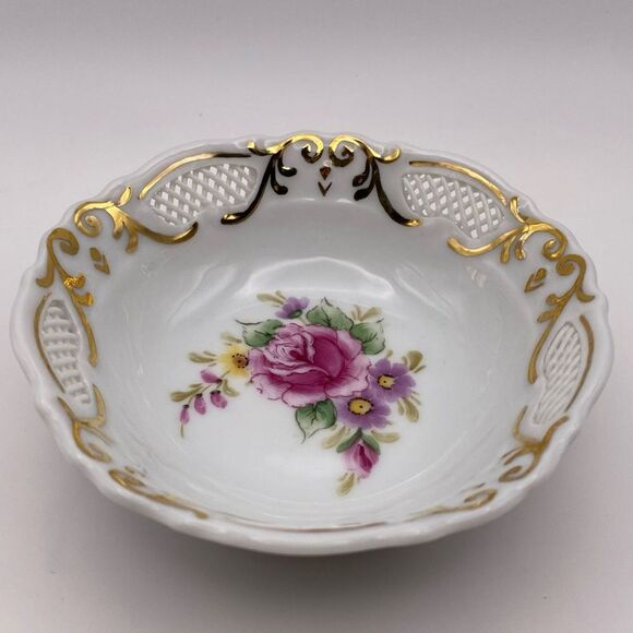 Vintage Moga Romanian Handcrafted Porcelain Mini Dish Set of 6 - Picture 3 of 5